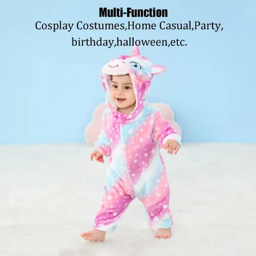 Vista 4 de Disfraces de animales para bebés, mameluco unisex para niños pequeños, rómper para disfraz de Halloween