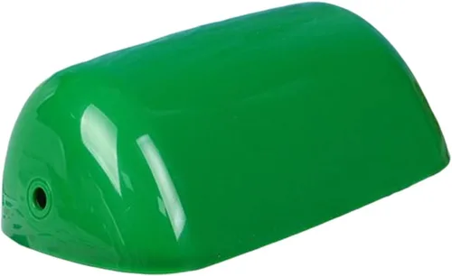 Vista 2 de Pantalla clásica de banquero para lámparas de mesa, reemplazo de pantalla de herradura de plástico verde, decoración de arte, decoración