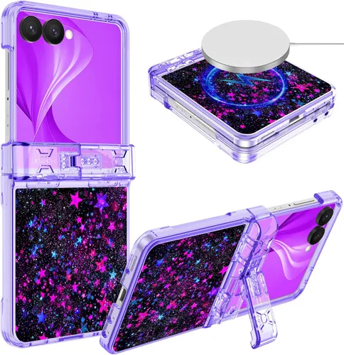 Vista 22 de Hekodonk Funda para Galaxy Z Fold 6, compatible con MagSafe, brilla en la oscuridad, protector de pantalla frontal, soporte, protección de bisagra