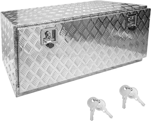 Vista 15 de Caja de herramientas de 24 pulgadas, caja plana para camioneta, organizador de almacenamiento para RV, caja de herramientas para camión con asa