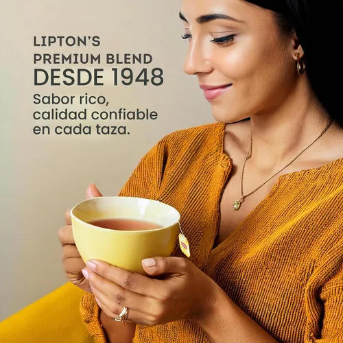Vista 8 de Lipton Yellow Label International Blend Bolsas de té Lipton Té negro Calidad premium 7.05 oz (paquete de 1)