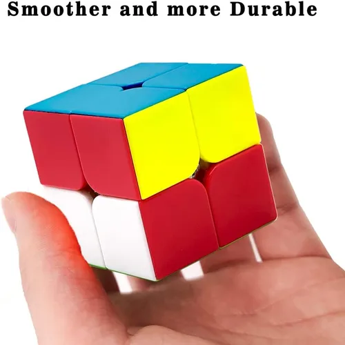 Vista 5 de Cubo de velocidad 2x2, rompecabezas clásicos de cubo de 2 x 2 de juguete (sin cosquillas)