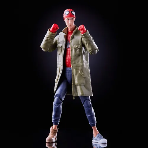 Vista 11 de Spider Man de Hasbro Marvel Legends Series, Into The Spider-Verse. Figura de acción coleccionable de Peter B. Parker de 6 pulgadas, juguete