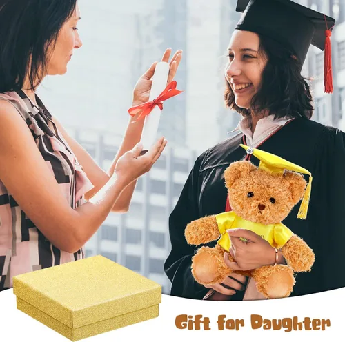 Vista 5 de El juego de regalo de graduación 2023 incluye pulseras de aliento de oso de graduación 2023, brazalete de graduación inspirador y collar
