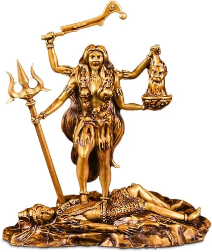 Vista 11 de Artarium Shri Durga MATA Idol Estatua antigua Sherawali MATA Shri Vaishno Devi Maa Durga MATA Idol para tablero de automóvil y decoración