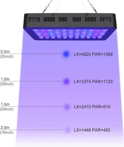 Vista 7 de ARKNOAH Luz LED para acuario de 165 W, espectro completo regulable