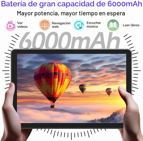 Vista 3 de DIGITHINK Tablet PC de 128 GB 10 pulgadas Android 16.0, tabletas Android, DDR4 4 GB RAM+16GB Extend 20GB ROM 128GB Memoria 2MP+8MP Dual Camera Negro