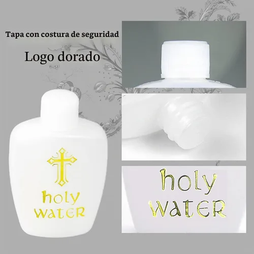 Vista 4 de 5 botellas de agua bendita envases vacíos de agua bendita 2.0 fl oz botella de plástico de agua bendita