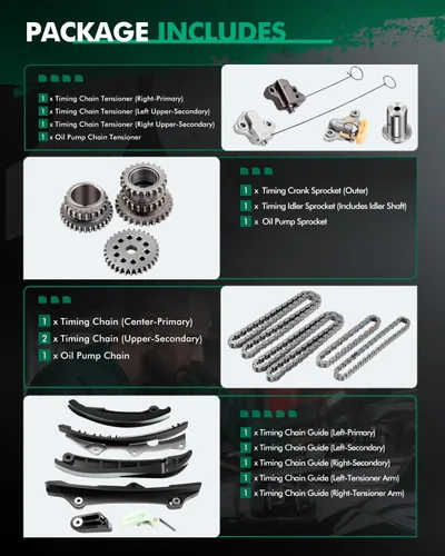 Vista 2 de SCITOO Kit de cadena de distribución para Chrysler 300 Grand para Cherokee Wrangler Challenger Charger para Durango Journey 200 3.6L