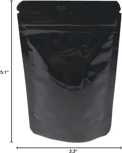 Vista 7 de 100 bolsas de Mylar de pie, bolsa de plástico para ventana para almacenamiento de alimentos, bloqueo de aluminio, bolsa de papel de aluminio