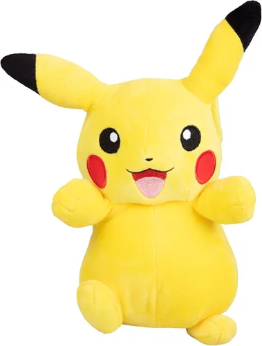 Vista 2 de Pikachu de peluche de Pokémon, 8 pulgadas, con licencia oficial de Wicked Cool Toys