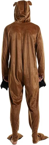 Vista 2 de ReneeCho disfraz de oso marrón para Halloween traje de pijama para adultos