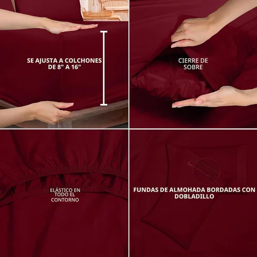Vista 7 de ROYALE LINENS Juego de sábanas de 3 piezas individual XL - Ropa de cama de microfibra cepillada suave de 1800 hilos - 1 sábana bajera, 1 sábana