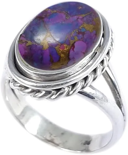 Vista 27 de Anillo fino de plata esterlina 925 para mujer, hecho a mano, joyería de piedras preciosas, anillo de moda (1379)