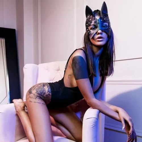 Vista 7 de Mumbobyswim Women Leather Masks Masquerade Party Mask for Cosplay Halloween Costume Accessory