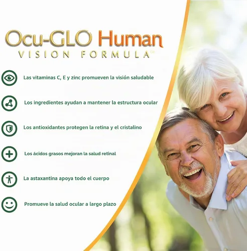 Vista 2 de Ocu-GLO Human Vision Formula Cápsulas de apoyo para la salud ocular, 90