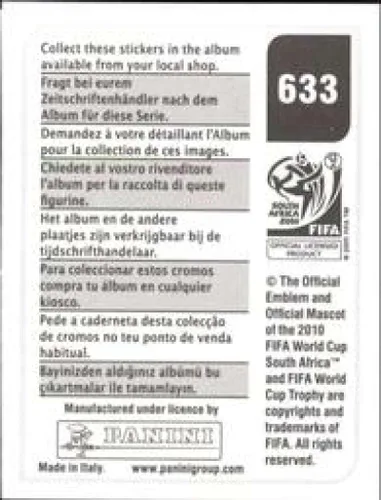 Vista 2 de 2010 Panini FIFA World Cup Stickers #633 Fabian Orellana Chile Official Soccer Album Sticker (2 inch X 1.5 Inch) in Raw Condition (NM or Better)