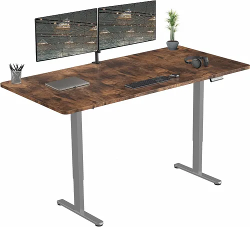 Vista 12 de VIVO DESK-KIT-E2B1B - Escritorio eléctrico de pie con motor doble, ajuste de altura de memoria, serie E2B, marco negro superior negro, DESK-KIT-E2B1B