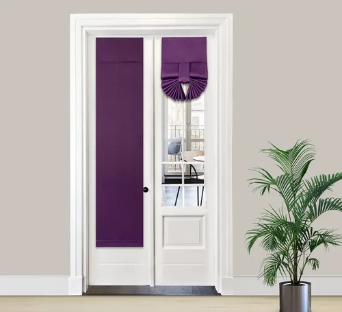 Vista 38 de PI Cortina Opaca para Puerta, Sombra de Privacidad que se Ata con Aislamiento Térmico, Cortina de Puerta Pequeña para Aula/Puerta Corredera/Puerta