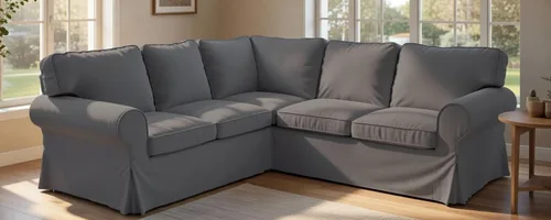 Vista 22 de Funda para silla Ektorp resistente compatible con funda de sofá IKEA Silla Poliéster Gris Claro