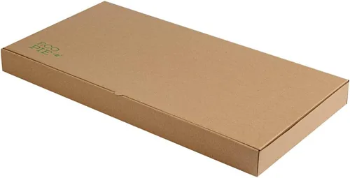 Vista 51 de Restaurantware - Cajas para pizza, 50 unidades, 14 x 7 x 1.5 pulgadas, embalaje de papel de cartón corrugado con bloqueo de pestañas, resistente a