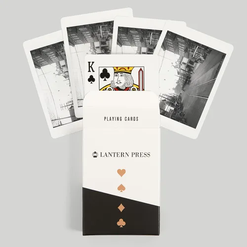 Vista 6 de Lantern Press Ballard Avenue in Seattle, WA Photograph, 52 Playing Cards for Adults, Poker Size Card Deck
