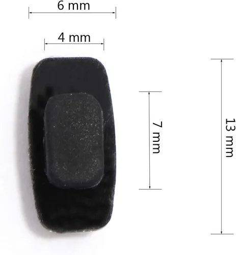 Vista 2 de 3 pares de almohadillas para la nariz para lentes de sol, 3 pares de repuesto de silicona suave con forma rectangular de grado premium