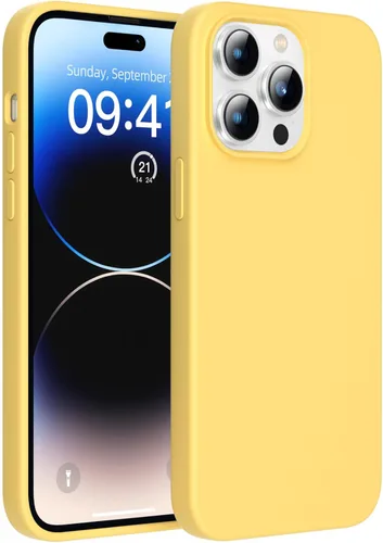 Vista 8 de Funda para iPhone 14 Pro Max, funda de silicona líquida, forro de microfibra suave antiarañazos, [protección de cuerpo completo de grado militar]