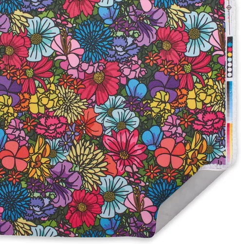 Vista 10 de Tela de lona estampada The Yard, impermeable, para exterior, 60 pulgadas de ancho, 600 denier negro (Tropical Black)