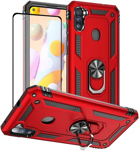 Vista 15 de Funda para Samsung Galaxy S10e: Galaxy S10e con protector de pantalla - Fundas protectoras de grado militar con soporte de anillo de dedo