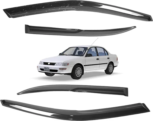 Vista 103 de Viseras para ventanas para Mazda 3 Sedán 4 puertas 2004 2005 2006 2007 2008 2009 estilo JDM Mugen, deflector de viento, protector solar y de lluvia