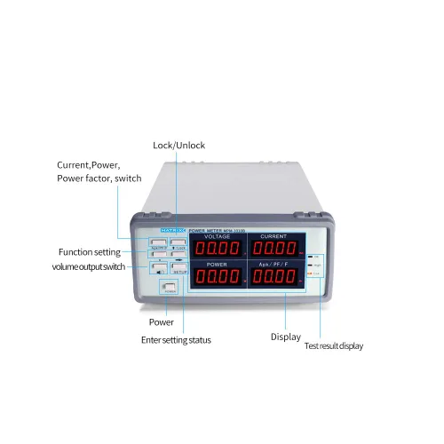 Vista 5 de MATRIX Medidor de potencia de alta precisión MPM-1010B, prueba de parámetro del medidor de potencia de CA con RS-232, medidor de potencia digital