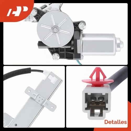 Vista 8 de A-Premium Regulador de Ventanilla Eléctrico con Motor Compatible con Honda Pilot 2003-2008 Trasero Izquierdo Lado del Conductor Compatible