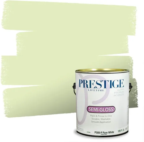 Vista 171 de PRESTIGE Pintura exterior e imprimación en uno, aloe, plano, 1 galón