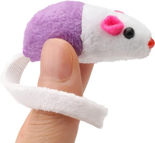 Vista 9 de CHIWAVA Ratones interactivos de juguete para gatos de 36 piezas de 1.8 pulgadas con sonajero de hierba gatera