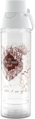 Vista 21 de Vaso térmico Tervis. Vaso de «El Mapa del Merodeador» de Harry Potter, vaso térmico con tapa marrón, 16 onza, Transparente