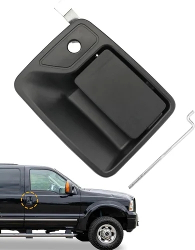 Vista 15 de Juego de manijas de puerta exterior (4 unidades), compatible con Ford F-250 Plástico negro