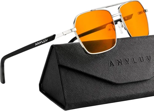 Vista 24 de ANYLUV Blue Light Glasses Men/Women, Blue Light Blocking Glasses, Computer Screen Blocker Eyes Protection Glasses
