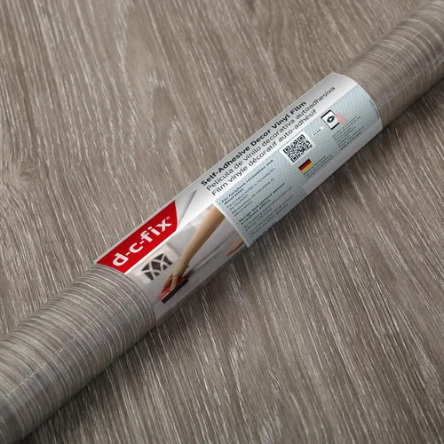 Vista 5 de Película decorativa autoadhesiva d-c-fix 346-0587, imitación robre, gris perlado, rollo de 17.71" x 78
