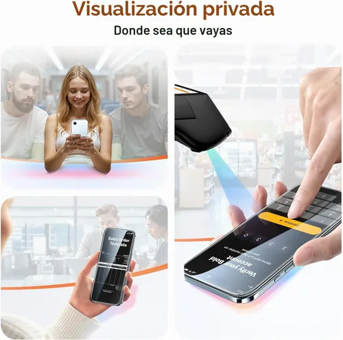 Vista 4 de SMARTDEVIL Paquete de 2 protectores de pantalla de privacidad para iPhone