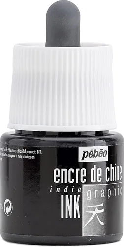 Vista 10 de Pebeo Graphic India - Tinta (1.5 fl oz), color negro