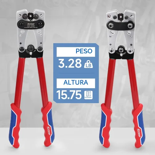 Vista 6 de iCrimp - Herramienta de prensado para terminales de cable resistentes, terminales de batería, terminales de cobre AWG 8-1/0