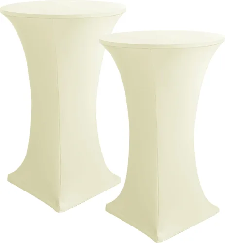 Vista 19 de HolidayIdeas Fundas para Mesa de Cóctel, Paquete de 2 - Manteles de Cóctel de Spandex Elástico Ajustado con Esquinas Cuadradas