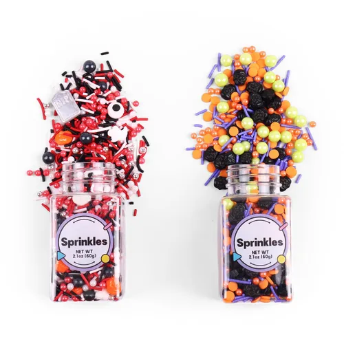Vista 14 de Chispas comestibles de Navidad para hornear, chispas de Navidad, chispas de nonpareils, chispas rojas y verdes para galletas, magdalenas, fresas