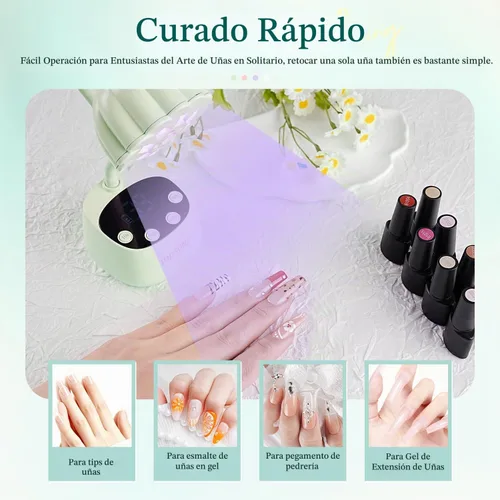 Vista 6 de JODSONE Lámpara de uñas UV de curado rápido, lámpara de cuello de cisne portátil y flexible con diseño ajustable de 360°, secadora LED recargable