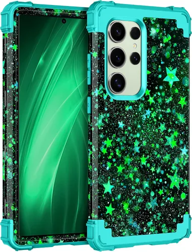 Vista 143 de Casetego Funda para Galaxy A16 5G, que brilla en la oscuridad, tres capas, resistente, a prueba de golpes, protección completa, policarbonato duro