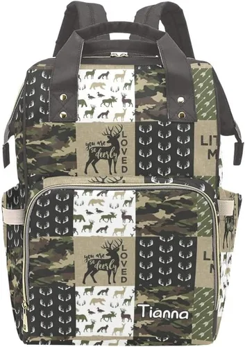 Vista 13 de XOZOTY Mochila de pañales personalizada con nombre para hombres y mujeres, bolsas de bebé de enfermería personalizadas, bolsa de viaje para hombros