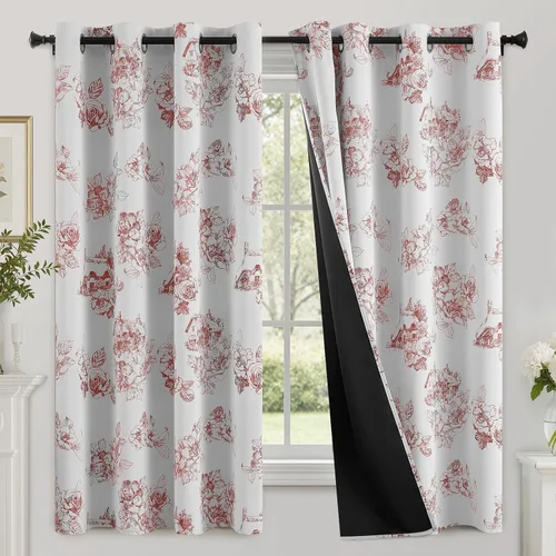 Vista 55 de SimpleHome - Cortinas opacas 100% para recámara, cortinas de ventana con ojales beige, con aislamiento térmico, cortinas de oscurecimiento
