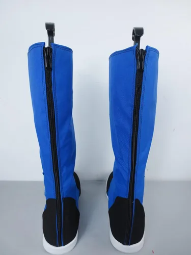 Vista 6 de YuanCos Anime Manga Son Goku Kakarot Mono Boy Azul Largo Cosplay Zapatos Botas