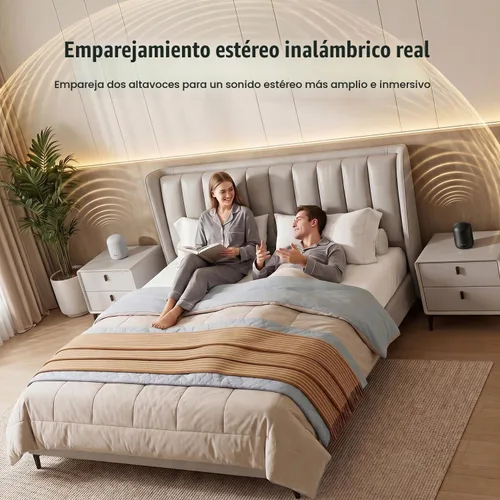 Vista 5 de Bobtot Altavoces portátiles Bluetooth 24H tiempo de reproducción Gris